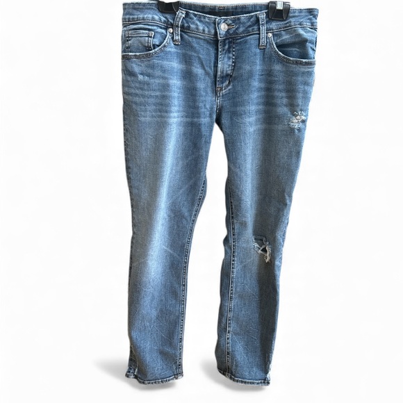 Silver Women’s Boyfriend Jeans Sz 31 - Picture 1 of 13